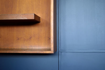 Close-up of closed blue door