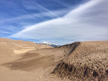 Scenic view of desert against sky