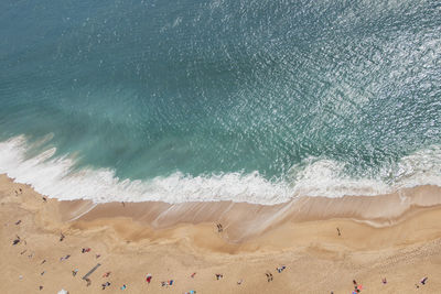 High angle view of beach