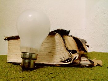 Close-up of electric lamp