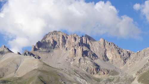 Panoramic view of mountains against sky