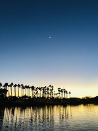 Scenic view of arizona sunset with moon