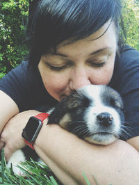 Close-up portrait of teenage girl