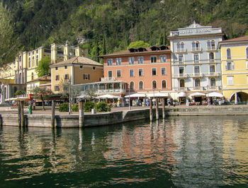 Canal passing through city