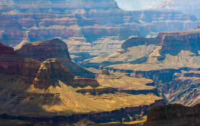 Aerial view of rock formations