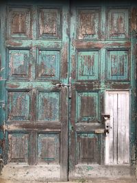 Close-up of closed door