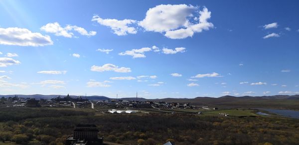 Scenic view of land against sky