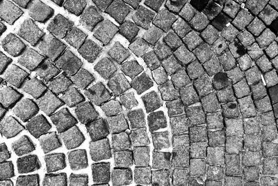 Full frame shot of cobblestone street