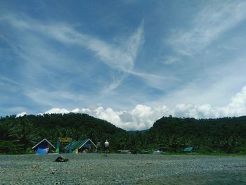 Scenic view of playground against sky