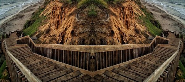 Footbridge over river