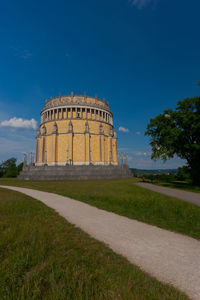 View of historical building against blue sky