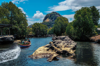 Scenic view of river against sky